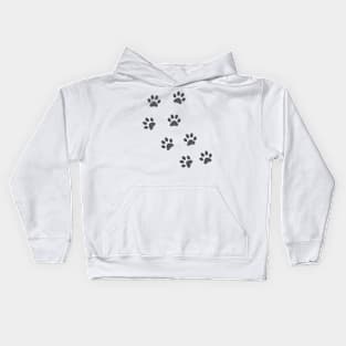 Animal footprint - gray. Kids Hoodie